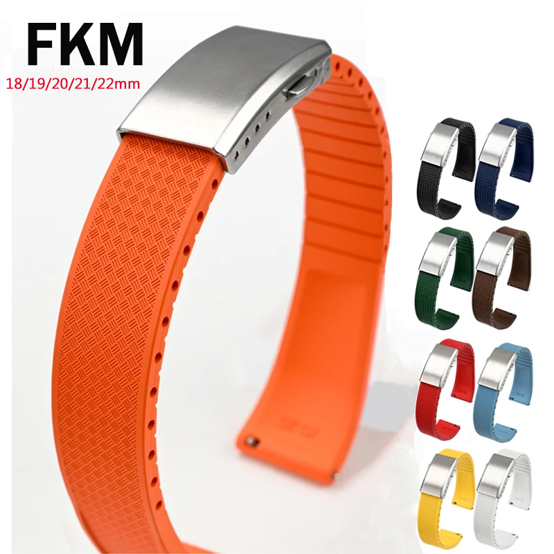Suede Strap Watch - Tali Jam Tangan Karet Fluoro FKM