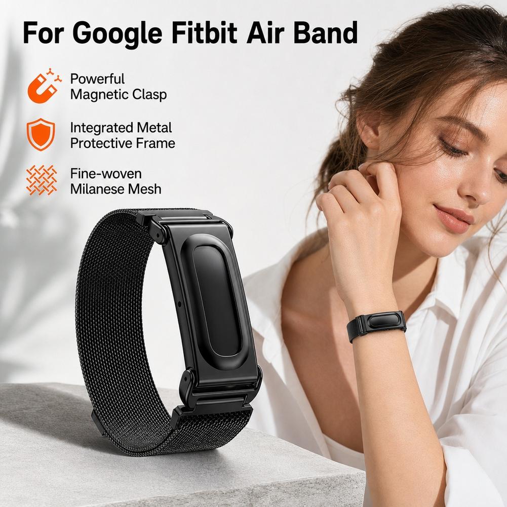 Milanese Loop Magnetic - Tali Jam Tangan untuk Google Fitbit