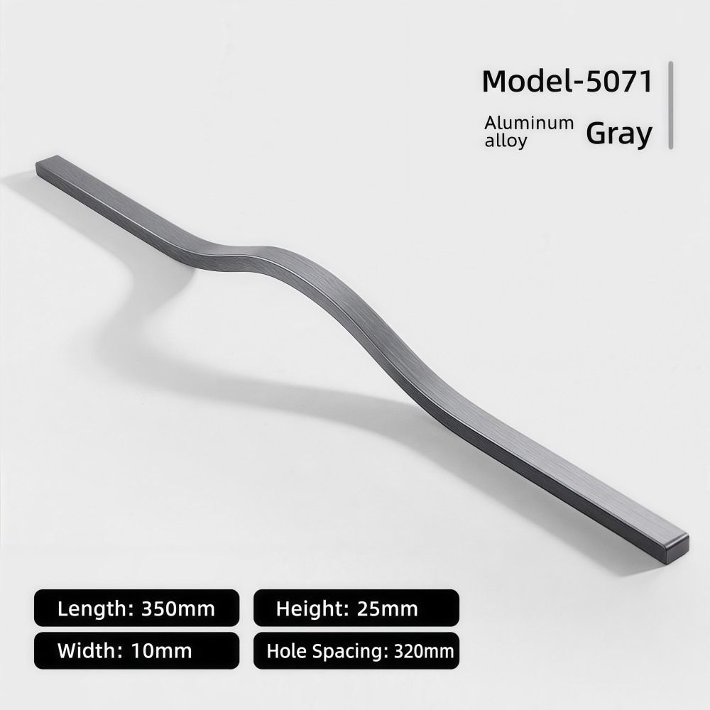 Curved Spring Bar - Gagang Kabinet dari Paduan Aluminium Berbagai